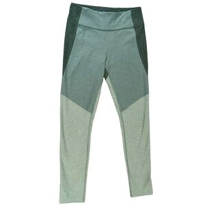 Outdoor Voices Colorblock Two Toned Green Leggings Size Medium NWOT